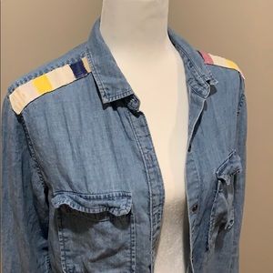 RAILS vintage wash denim shirt size small